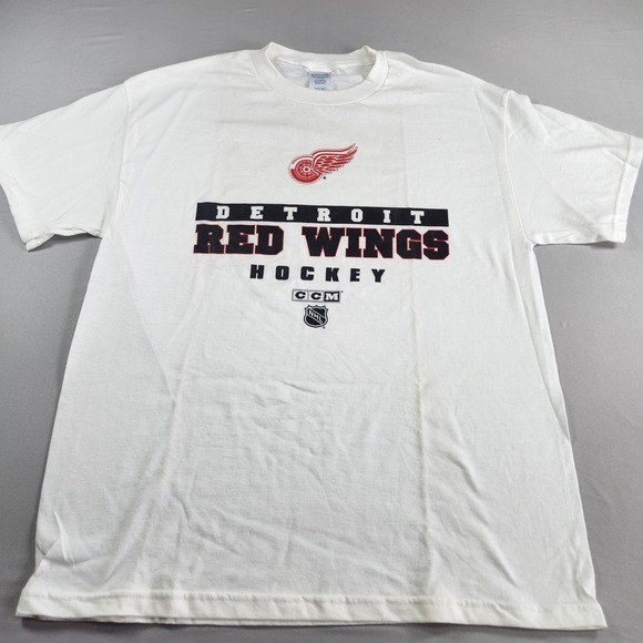 CCM Other - Vintage Detroit Red Wings CCM T-Shirt NHL Hockey White Tee Mens Size L